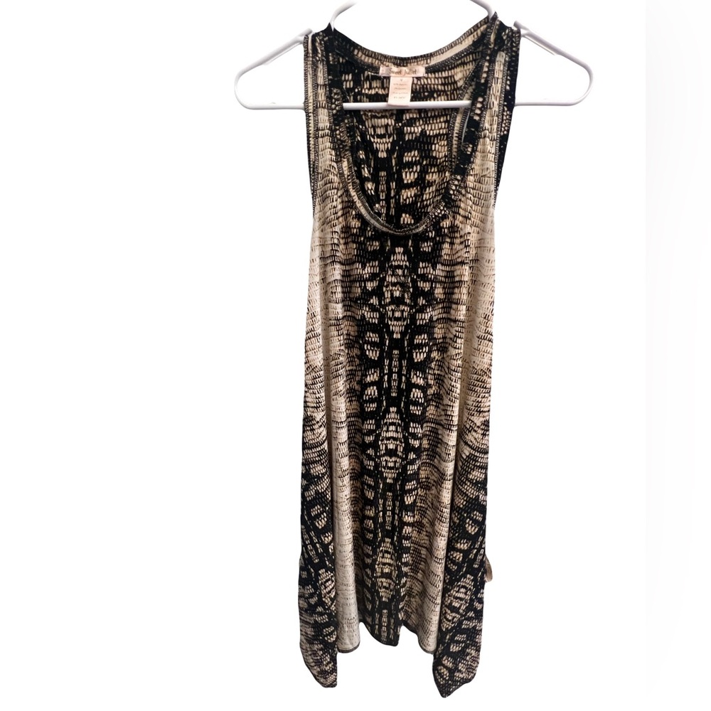 Sweet Juliet Snakeskin Sleeveless Slinky Mini Dress with Pockets Size Medium M